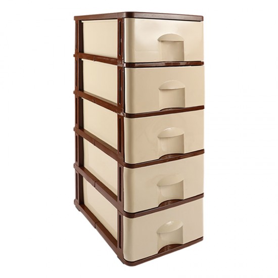 Drawer Commode2 5 Layer Beige