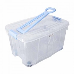 صندوق تخزين ٥٠ لتر شفاف + أزرق