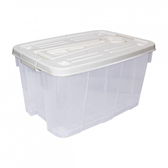 Storage Box 50 Ltrs. Clear + White Storage Box 50 Ltrs. Clear + White