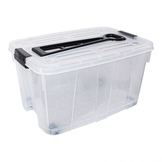 Storage Box 60 Ltrs. Clear + Black