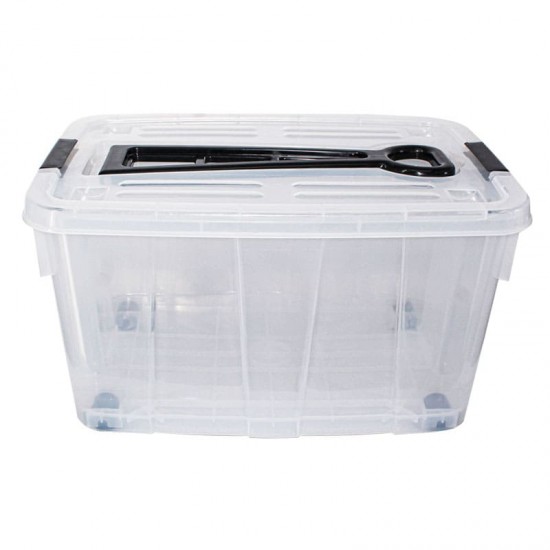 Storage Box 60 Ltrs. Clear + Black