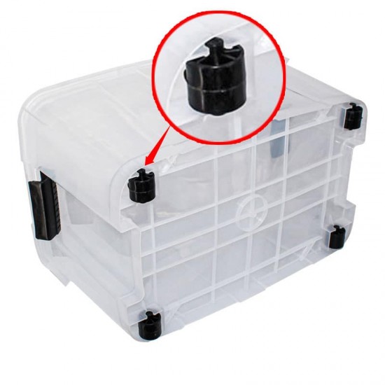 Storage Box 60 Ltrs. Clear + Black