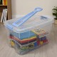 صندوق تخزين ٥٠ لتر شفاف + أزرق