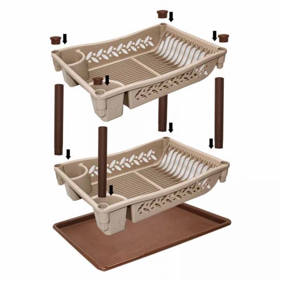 سلة صحون 2 دور مع تبسى بيج