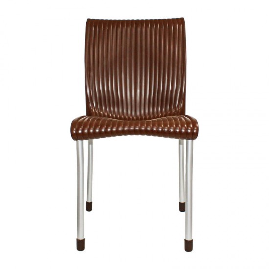 كرسي ايطالي بدون يد بني