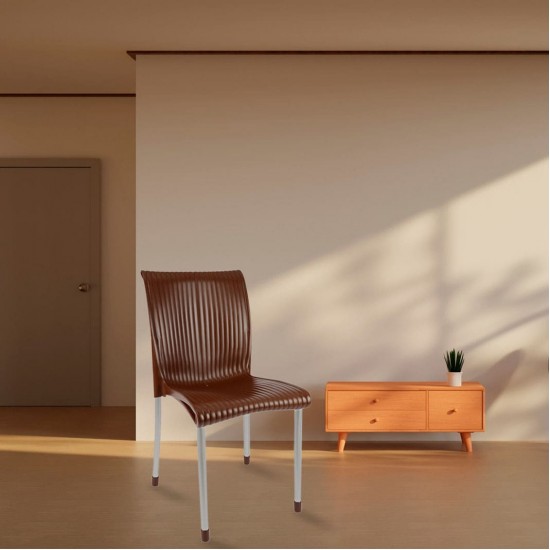 كرسي ايطالي بدون يد بني