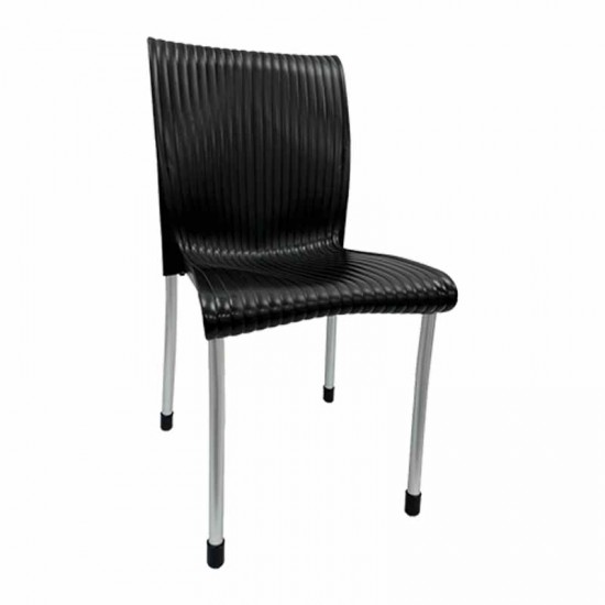 كرسي إيطالي بدون يد أسود