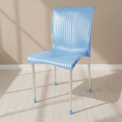 كرسي ايطالي بدون يد ازرق سماوي