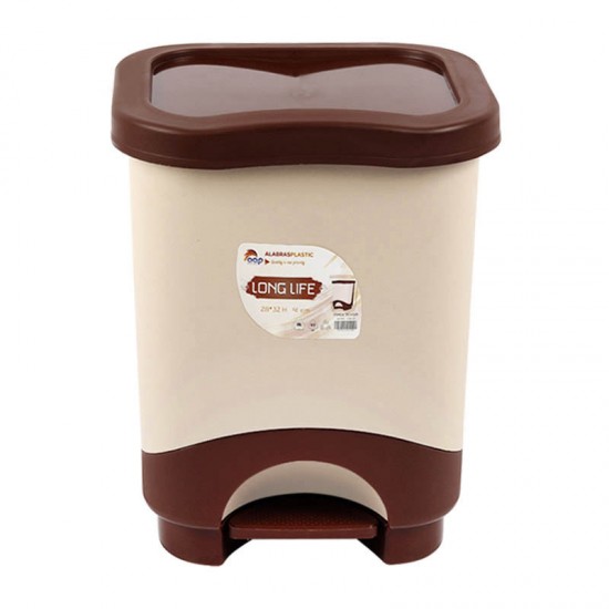 سلة قمامة بدعسة بيج