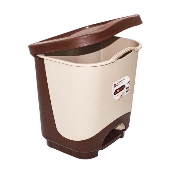 سلة قمامة بدعسة بيج