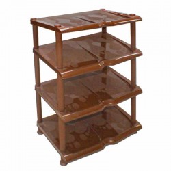 رف احذية 4 دور بني