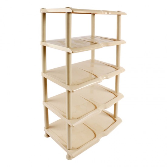 SHOE RACK 5 LAYER BEIGE