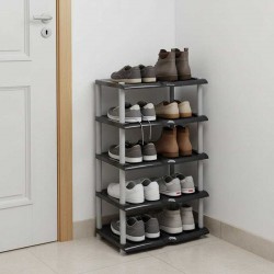 رف احذية 5 دور أسود