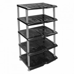 رف احذية 5 دور أسود