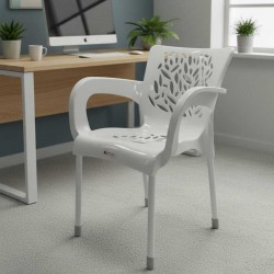 CHAIR FLORAL WHITE
