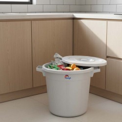 سطل 55 لتر ابيض 