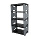 SHOE RACK RATTAN 5 LAYER BLACK