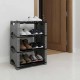 SHOE RACK RATTAN 4 LAYER BLACK SHOE RACK RATTAN 4 LAYER BLACK