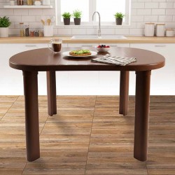 طاولة بيضاوى بني