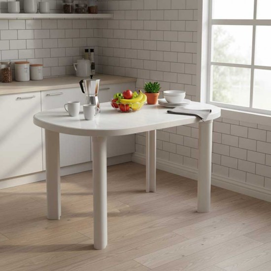 طاولة بيضاوى أبيض