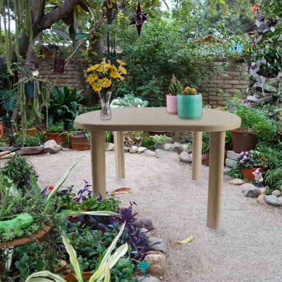 طاولة بيضاوى بيج