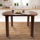TABLE OVAL STRAIGHT LEG BROWN