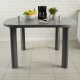 TABLE OVAL STRAIGHT LEG GRAY