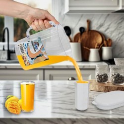 جك كريستال بيضاوي + 3 كاسات