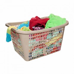 سلة غسيل مستطيل بيج