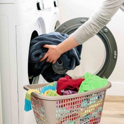 سلة غسيل مستطيل بيج