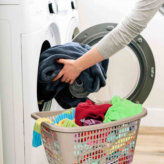 سلة غسيل مستطيلة بيج