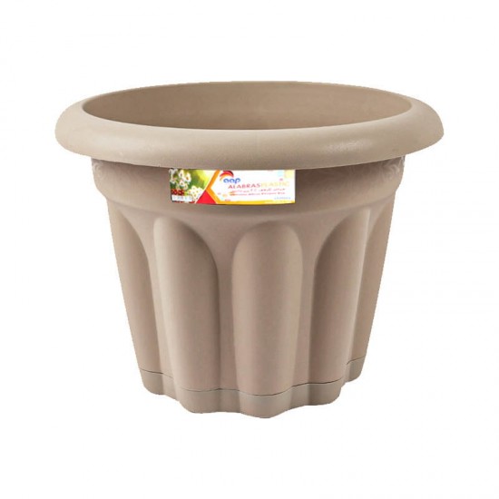 Flower pot round 35 cm Beige