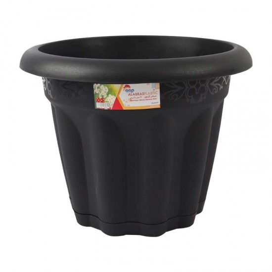 Flower pot round 35 cm Black