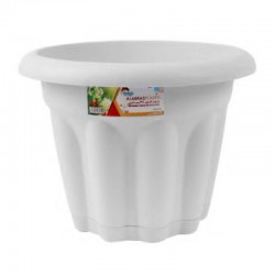 Flower pot round 35 cm White Flower pot round 35 cm White