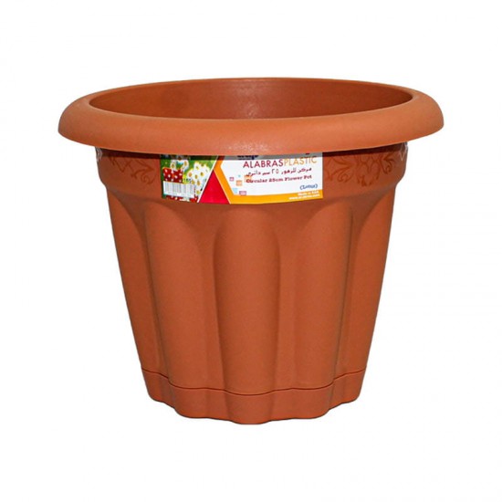 Pot Flower lotus round 40cm FireBrick