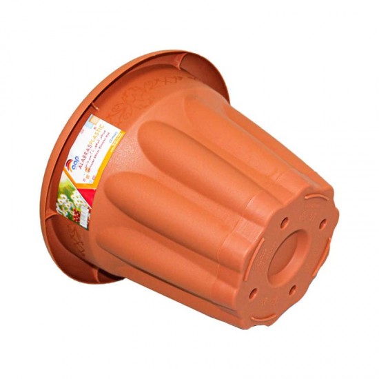 Pot Flower lotus round 40cm FireBrick