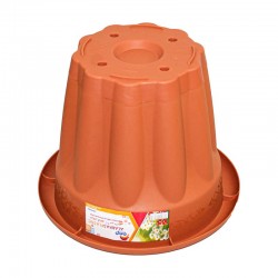 Pot Flower lotus round 40cm FireBrick Pot Flower lotus round 40cm FireBrick