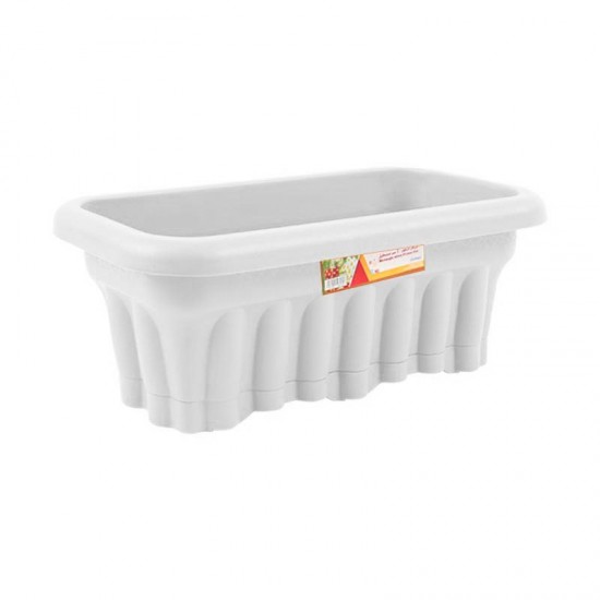 Flower Pot Rectangular 40cm White