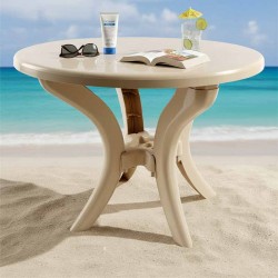   طاولة سفرة مدور بيج 