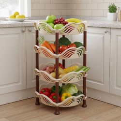 سلة خضار 4 دور ارجوان بيج