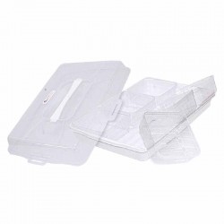 صحن حلويات ومكسرات 6 مقسم بغطاء أبيض