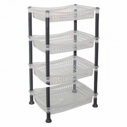 سلة خضار 4 دور مستطيل الشام شفاف