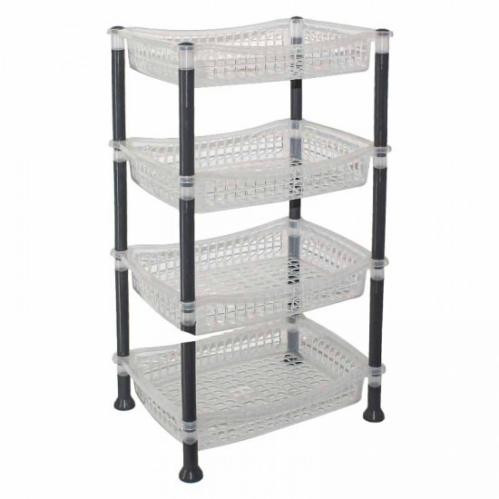 سلة خضار 4 دور مستطيل الشام شفاف