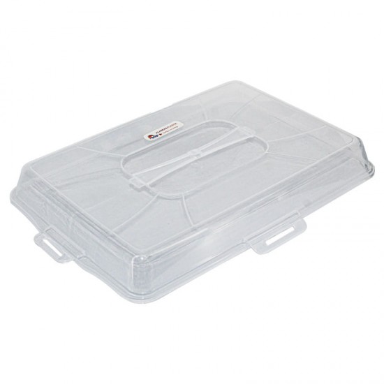 علبة فطائر كبير مستطيل شفاف