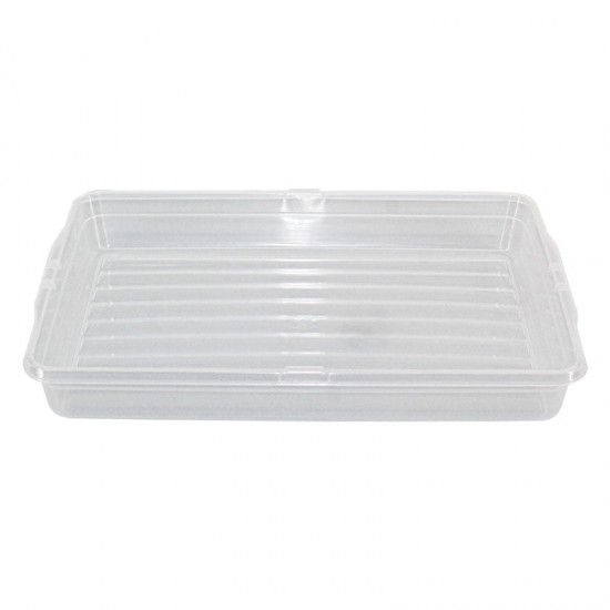 علبة فطائر كبير مستطيل شفاف