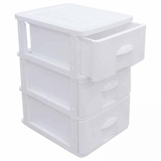 DRAWER COMMODE(2) 3 LAYER WHITE