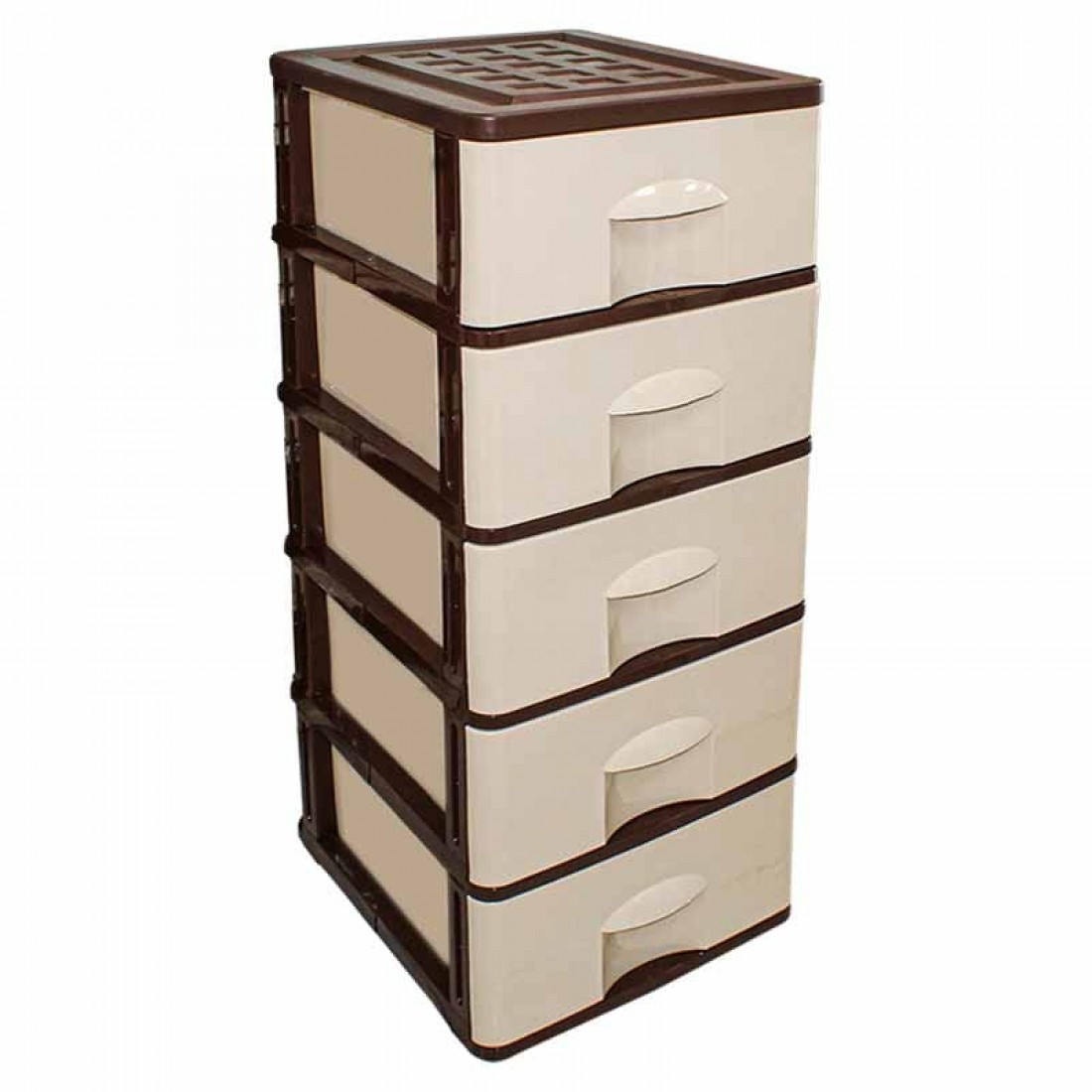 DRAWER COMMODE (2) 5 LAYER BEIGE - 1-002105B