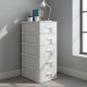 DRAWER COMMODE (2) 5 LAYER WHITE