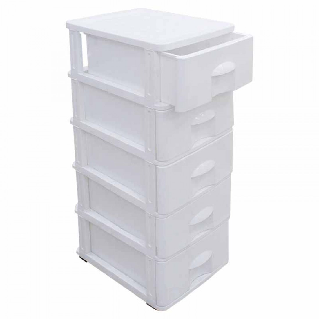 DRAWER COMMODE (2) 5 LAYER WHITE - 1-002105