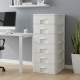 DRAWER COMMODE (2) 6 LAYER WHITE